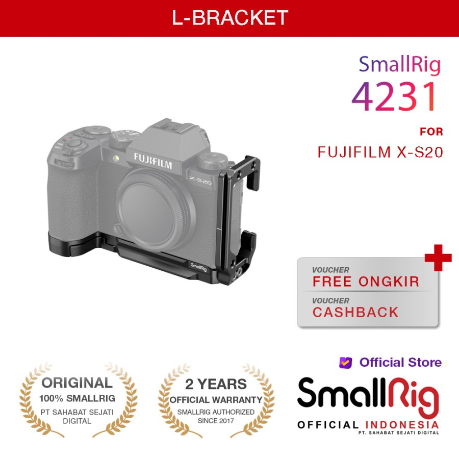 SMALLRIG X-S20 L Bracket En Alliage D'Aluminium Pour Fujifilm X-S20 - Plaque Arca
