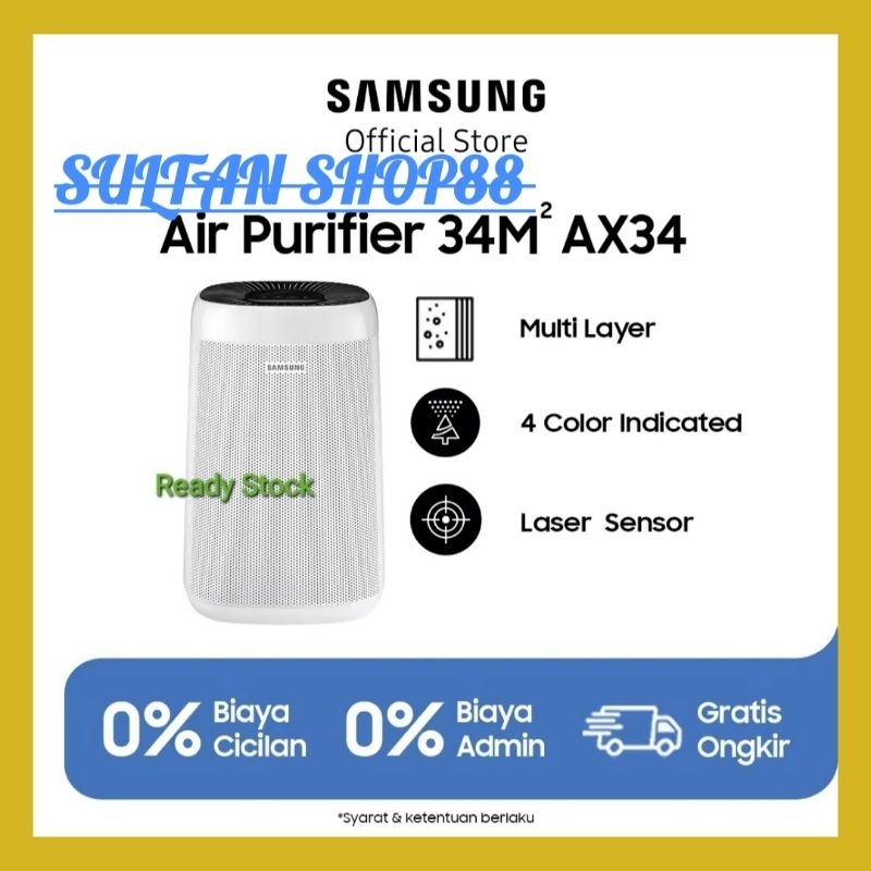 Jual SAMSUNG AIR PURIFIER AX34R3020WW /AX3300 (34 m2) l AIR PURIFIER
