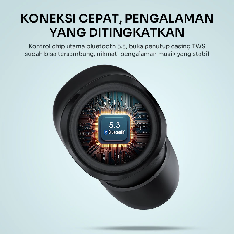 ROBOT TWS True Wireless Bluetooth Earphone Airbuds T80 Water Resistant IPX 4 BT 5.3 - Garansi 1 Tahun
