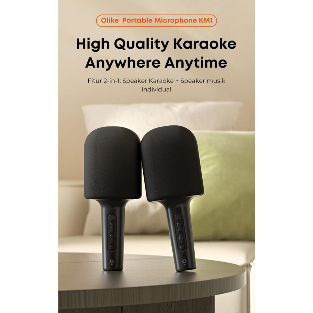 OLIKE MIC KARAOKE BLUETOOTH MICROPHONE WIRELESS PORTABLE SPEAKER KM1