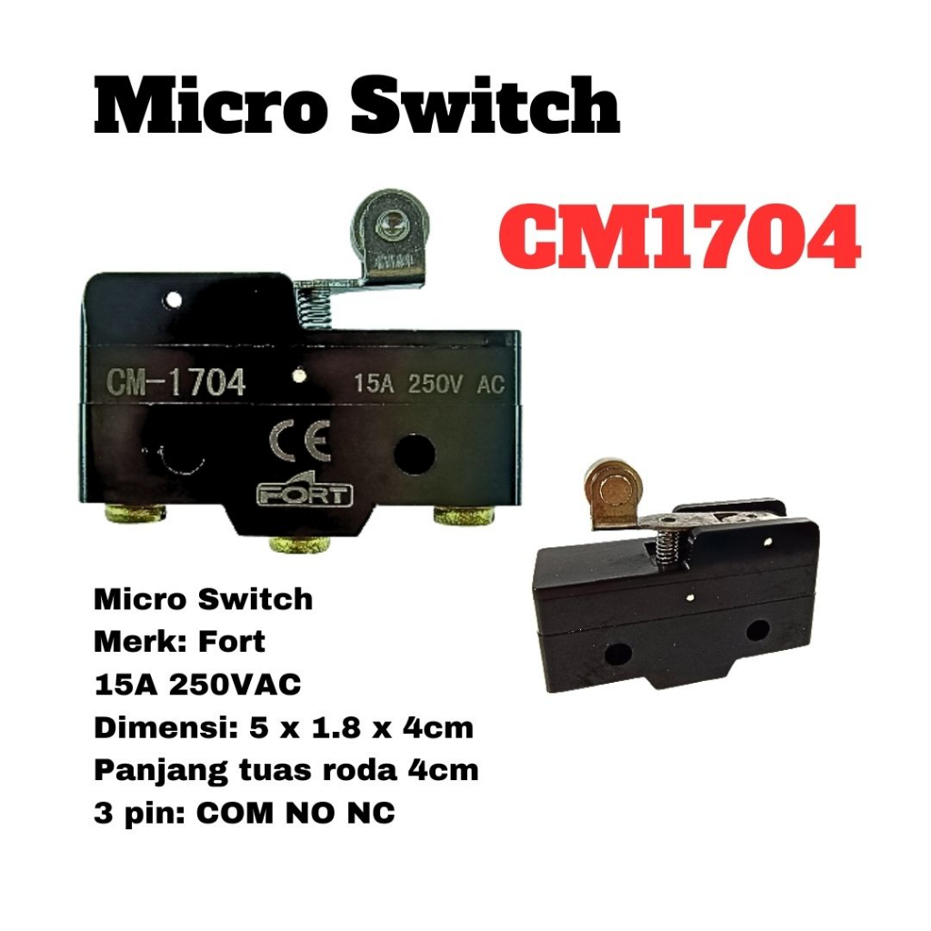 Jual Micro Switch Saklar Sensor Limit Switch Roda Cm Fort Shopee Indonesia