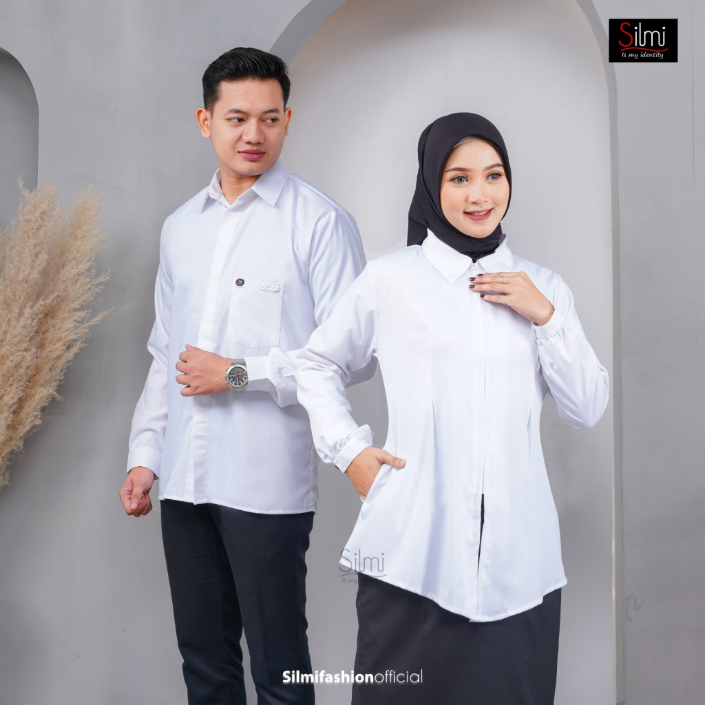 Jual Kemeja Blouse Aden Luna Original By Silmi / Baju Kantor Wanita ...