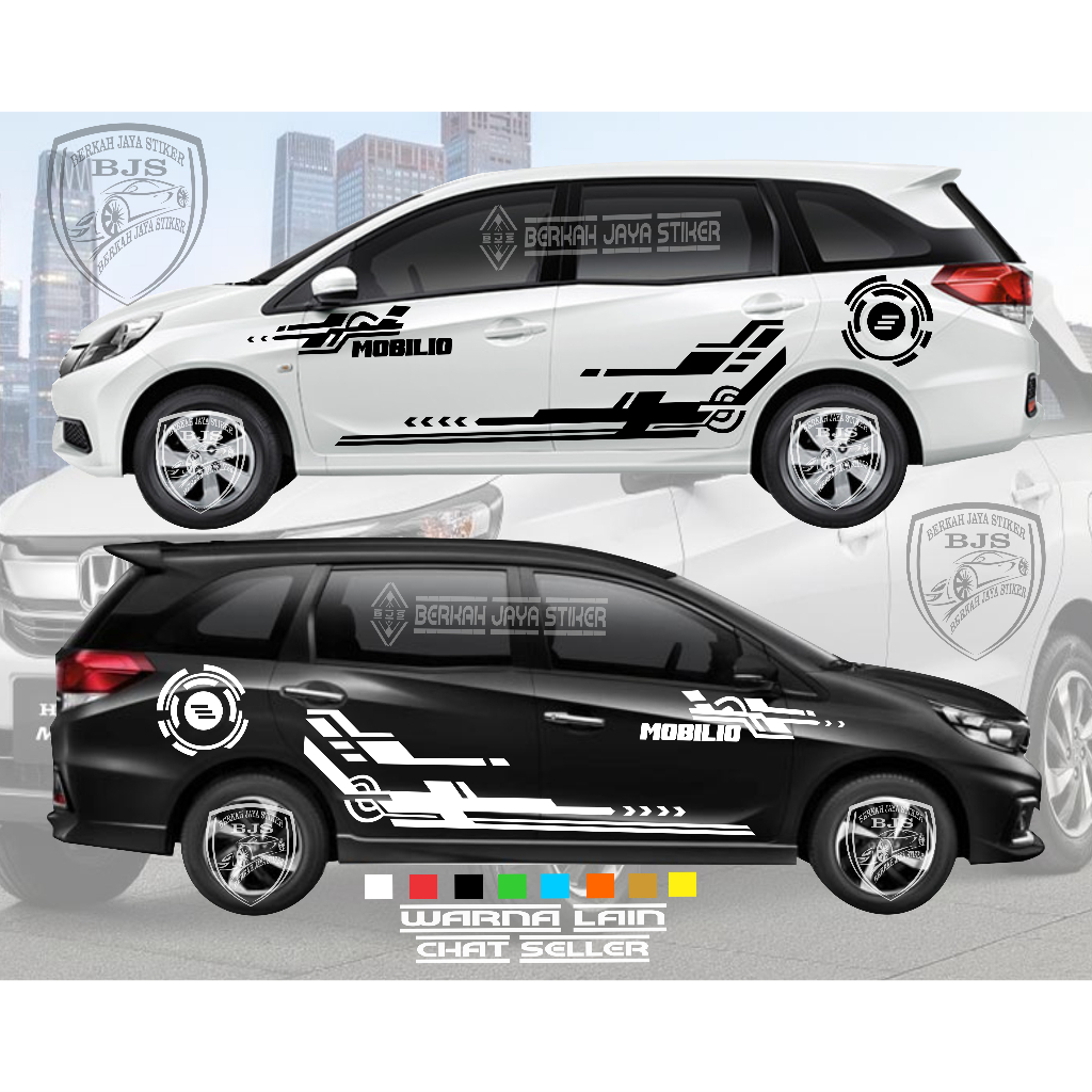 Jual 2 PCS KANAN KIRI Stiker Mobil Honda Mobilio Stiker Body Mobilio ...