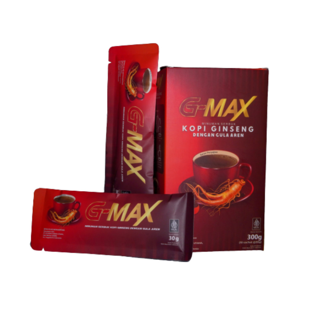 Jual Kopi Ginseng G Max Kemasan Instan Coffe Penambah Stamina Sedia