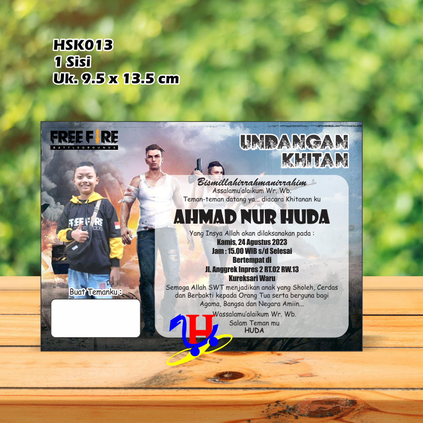 Jual Undangan Khitanan Anak, Sunatan, Undangan Mini, Undangan Satu