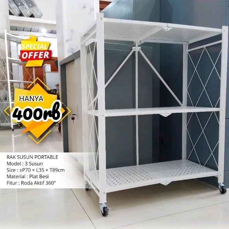 Jual Rak Besi Susun + Roda | Shopee Indonesia