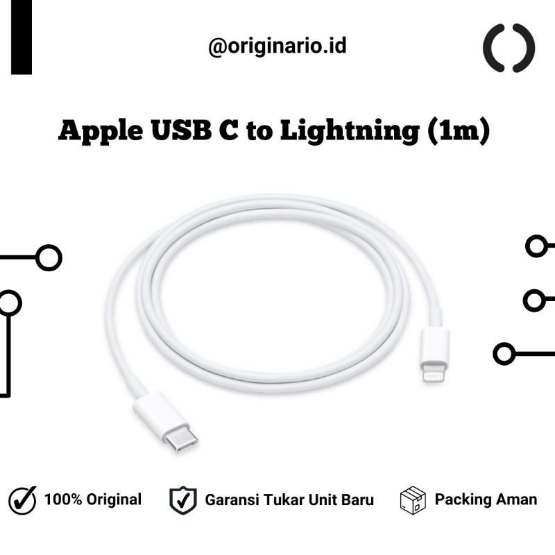 Jual Apple USB-C to Lightning Cable (1 m) | Shopee Indonesia
