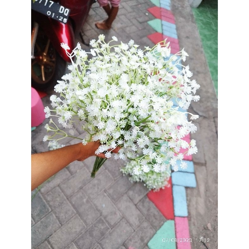 Jual BUNGA PIKOK 1 ikat 10 tangkai / BABY BREAD/ ARTIFICIAL/ BUNGA