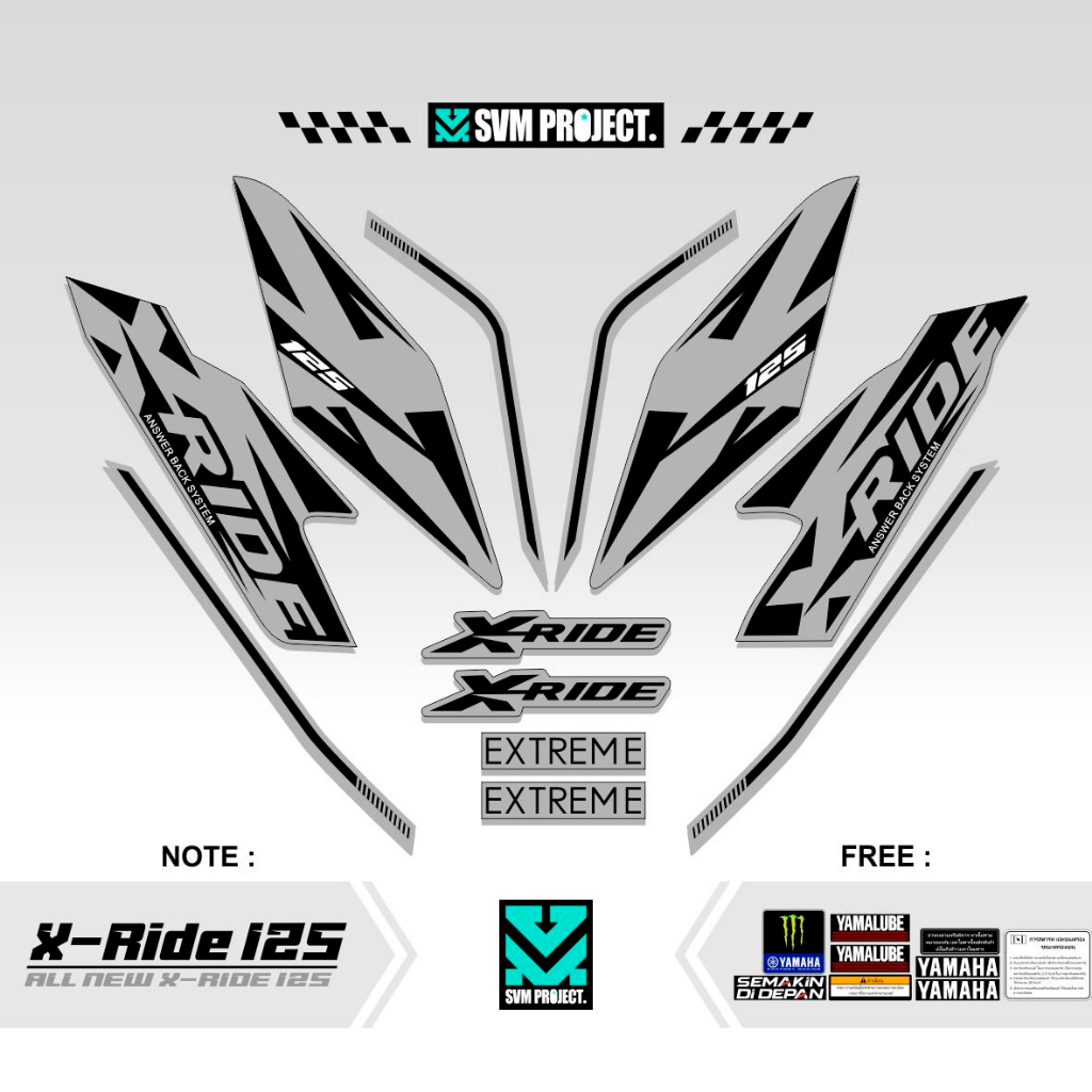 Jual STRIPING X-RIDE NEW MOTIF 3 / STICKER X-RIDE NEW 125 / STIKER ...