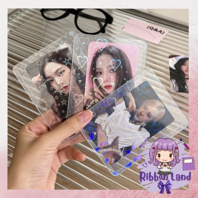 Jual (5 pcs) Hologram Laser Toploader 35 PT Photocard Card Game ...