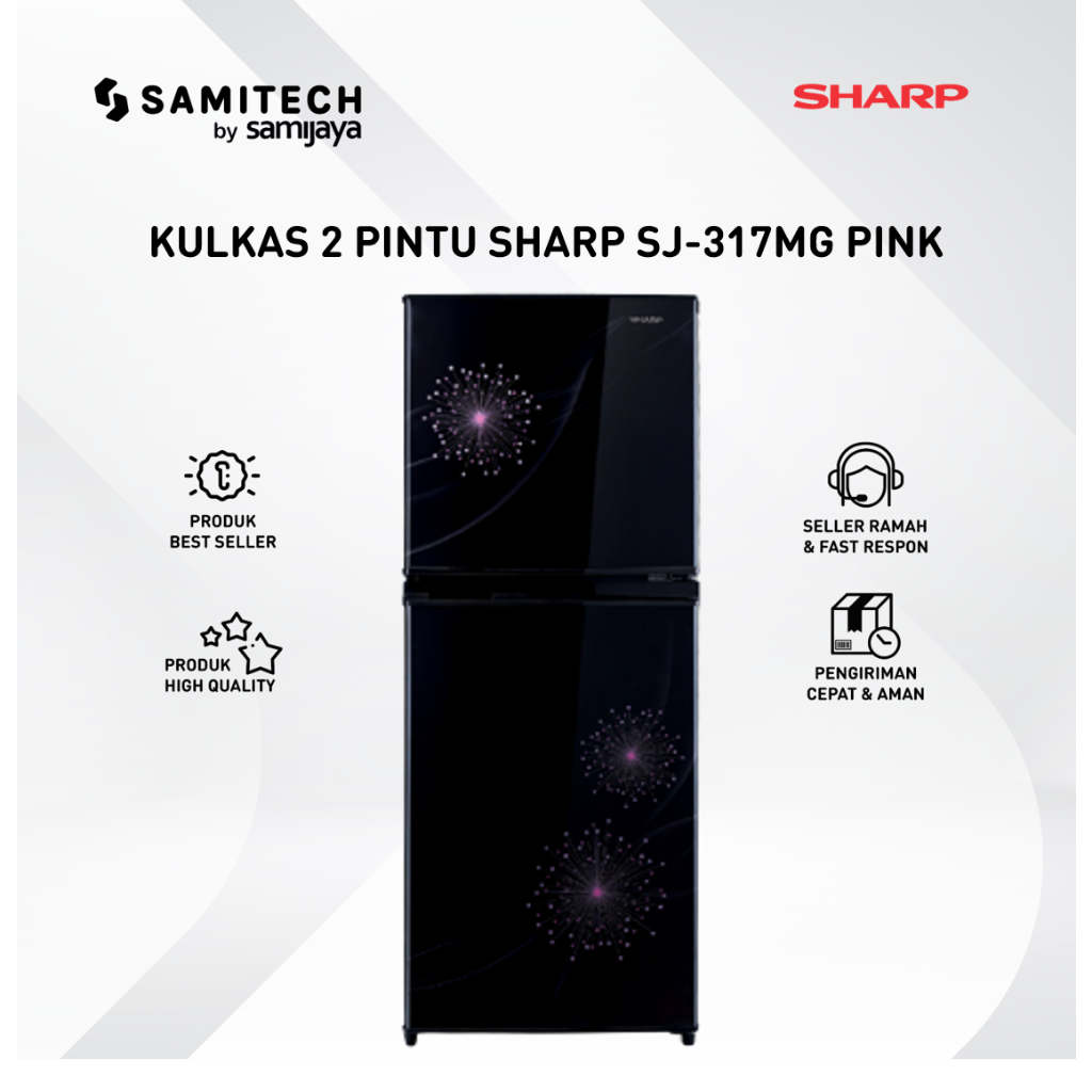 Jual KULKAS 2 PINTU SHARP SJ-317MG / SJ 317 MG 256 LITER - BERGARANSI ...