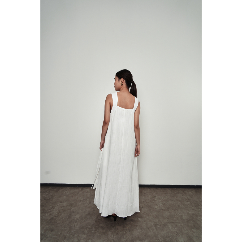 Jual PAFON Clover Dress - Broken White | Shopee Indonesia