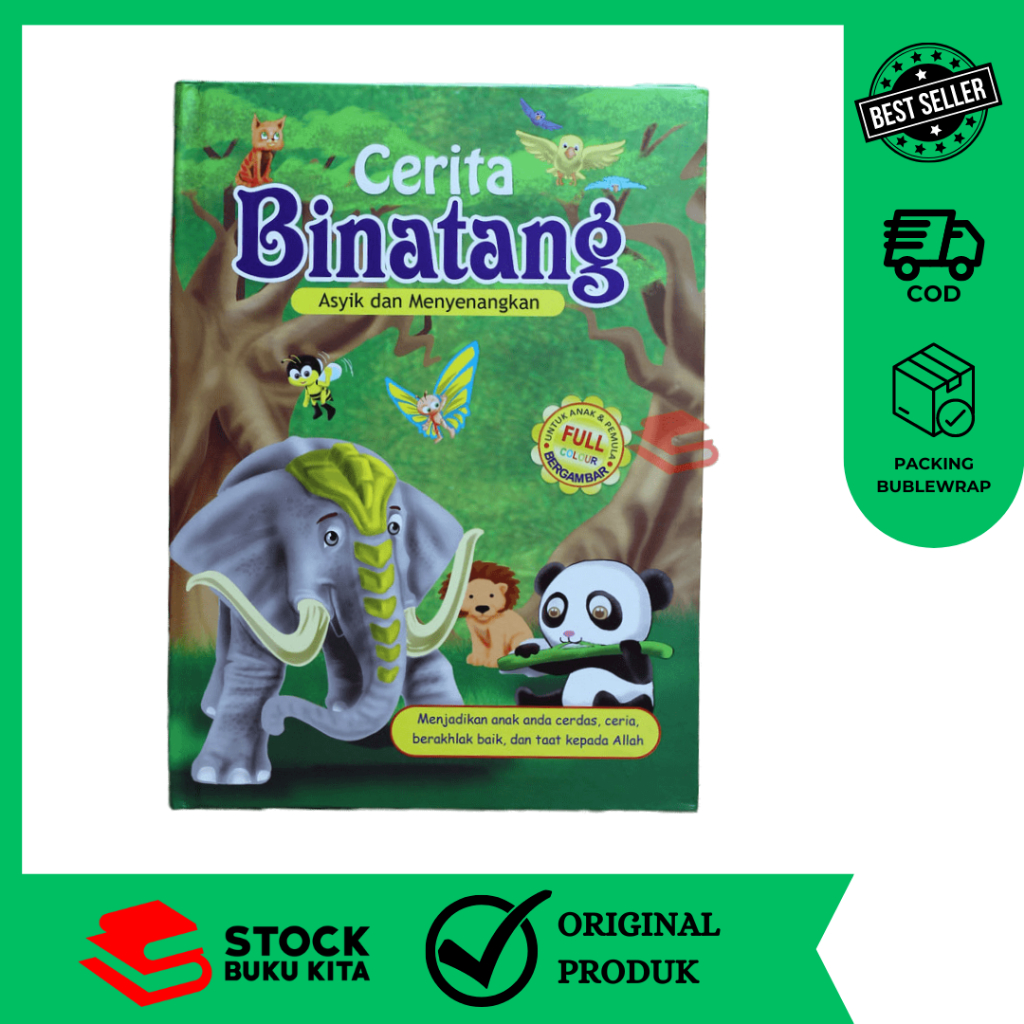 Jual Buku Cerita Binatang Hard Cover Bergambar Untuk Anak Full Color