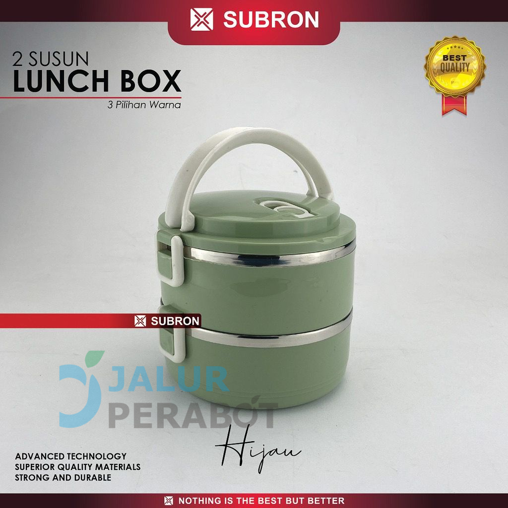 Jual SUBRON Rantang Lunch Box Tempat Bekel Wadah Bekal Makanan Warna ...