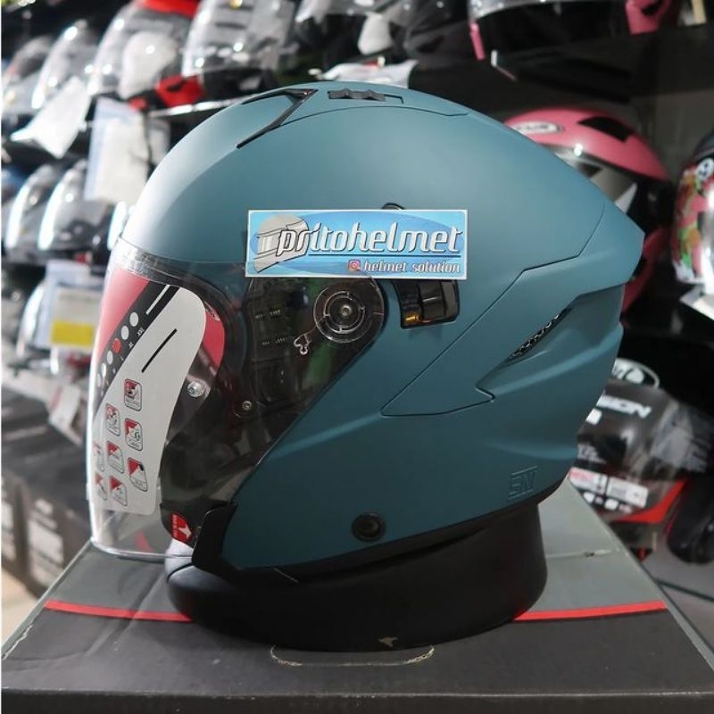 KYT NFJ Solid 2Visor Ready Pinlock Slot Intercom