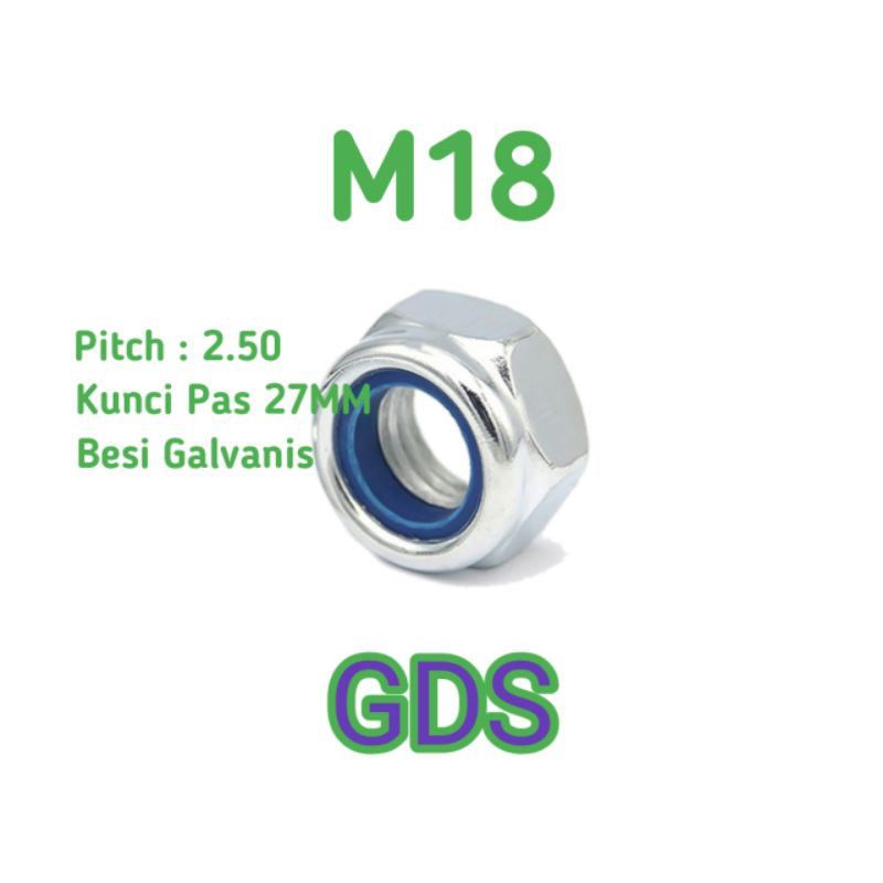 jual-mur-nylon-galvanis-m18-lock-nut-galvanis-m18-shopee-indonesia