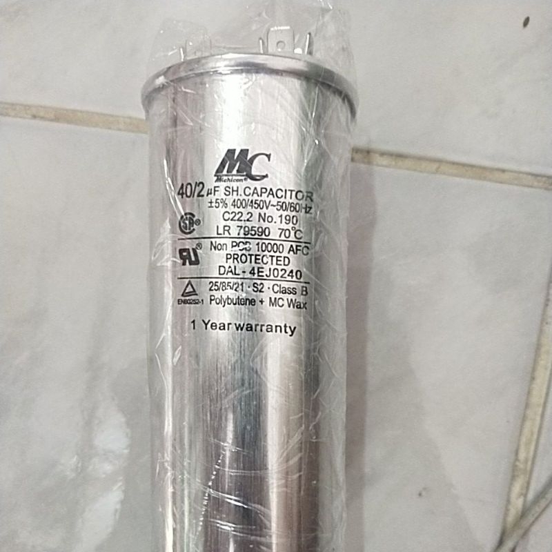 Jual Kapasitor Ac Ganda 3 Kaki 402uf Micro Merk Mc Original Shopee Indonesia 