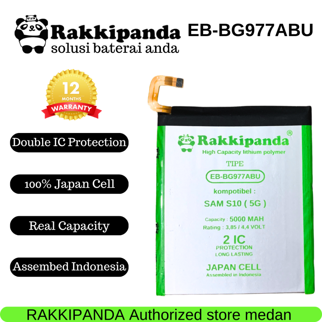 Jual BATERAI RAKKIPANDA EB-BG977ABU FOR SAMSUNG GALAXY S10 ( 5G ...