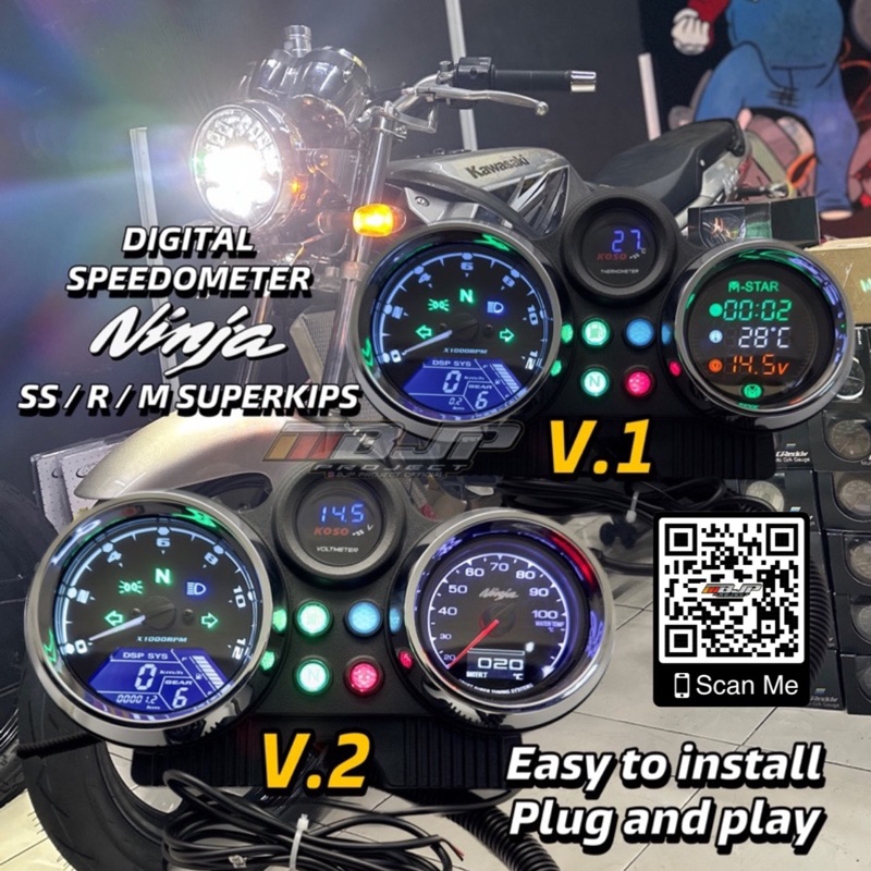 Jual SPEEDOMETER SPIDOMETER DIGITAL NINJA R SS L M VICTOR GREDDY KOSO