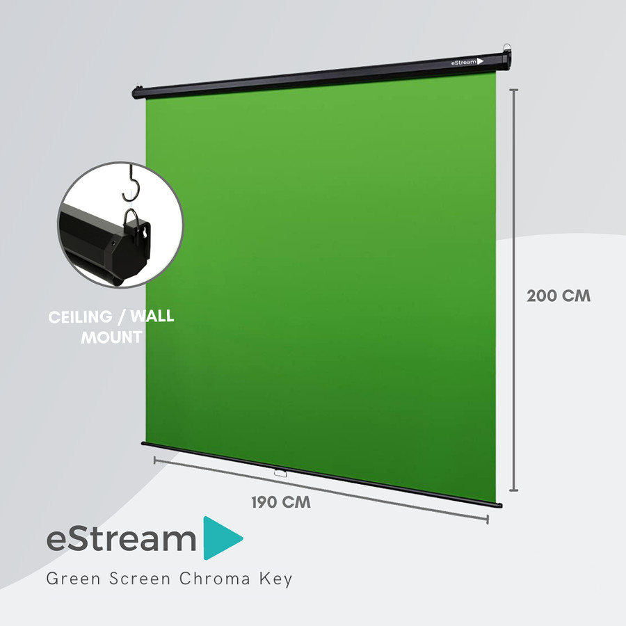 Jual eStream Mountable & Collapsible Chroma Key Green Screen | Shopee ...