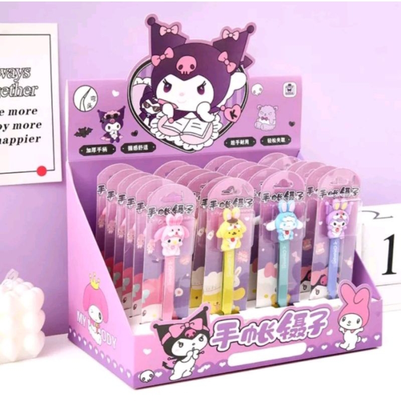 Jual Penjepit Tweezer Sanrio Tweezer Sticker Pinset Bengkok Jepitan