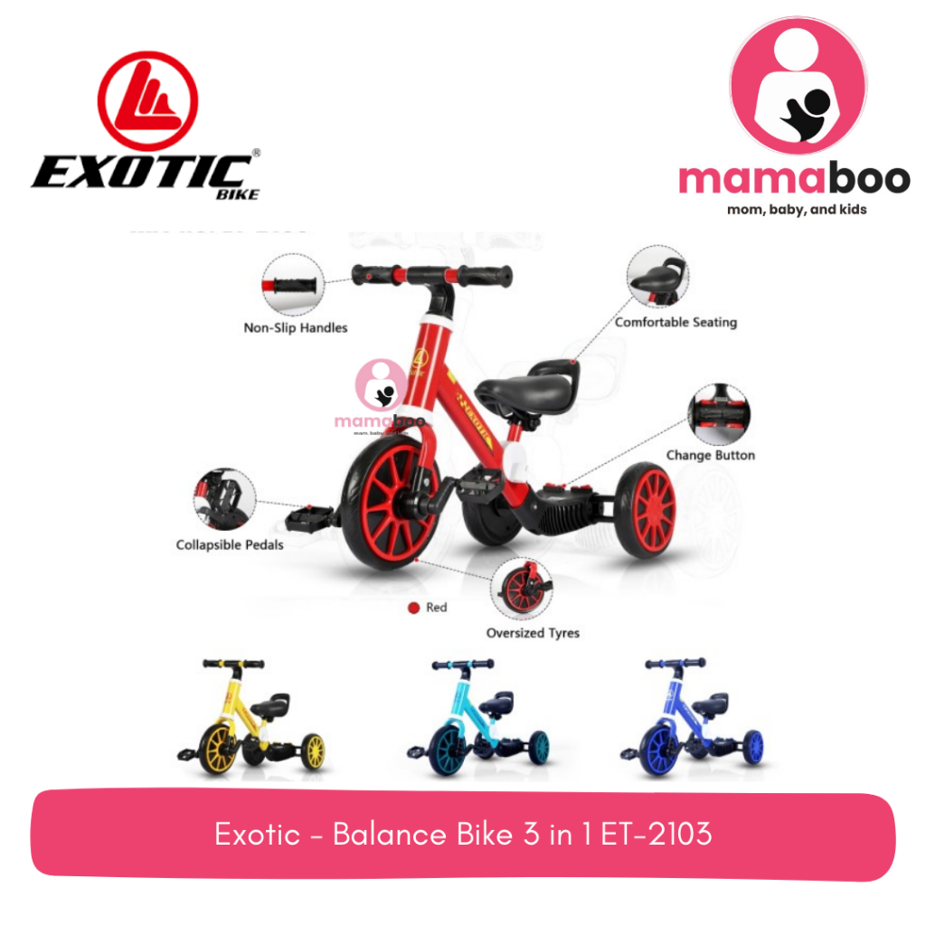 Jual Exotic Balance Bike 3 in 1 ET2103 Shopee Indonesia