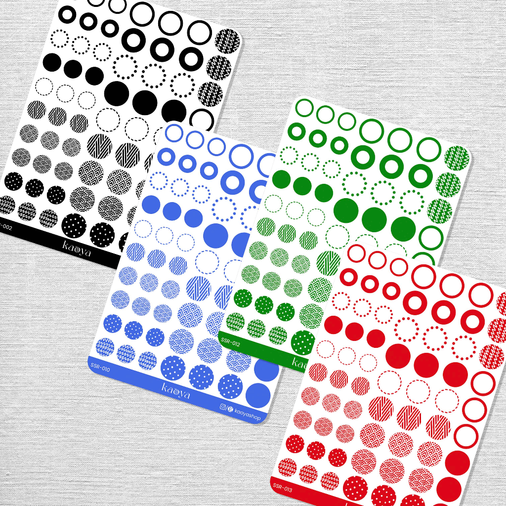 Jual Basic Shape Sticker Stiker Sheet: Round / Bulat Journal Jurnal ...