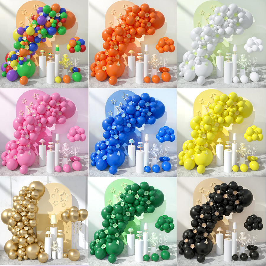 Jual set dekorasi garland arch DIY 100 pcs 1 warna thema warna warni