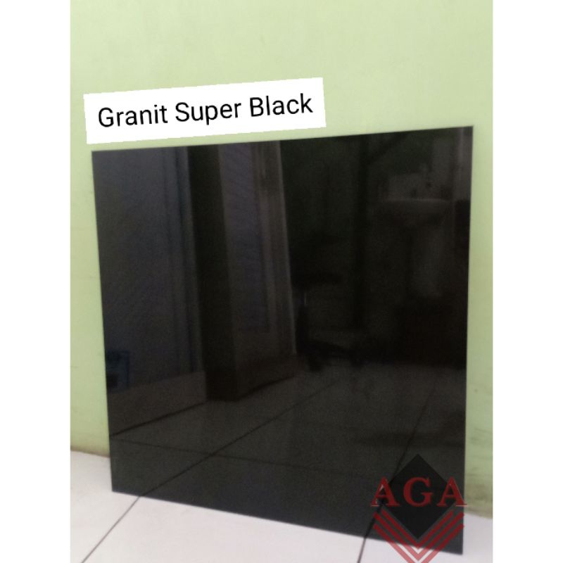 Jual GRANITE 60X60 HITAM POLOS GLOSSY | Shopee Indonesia