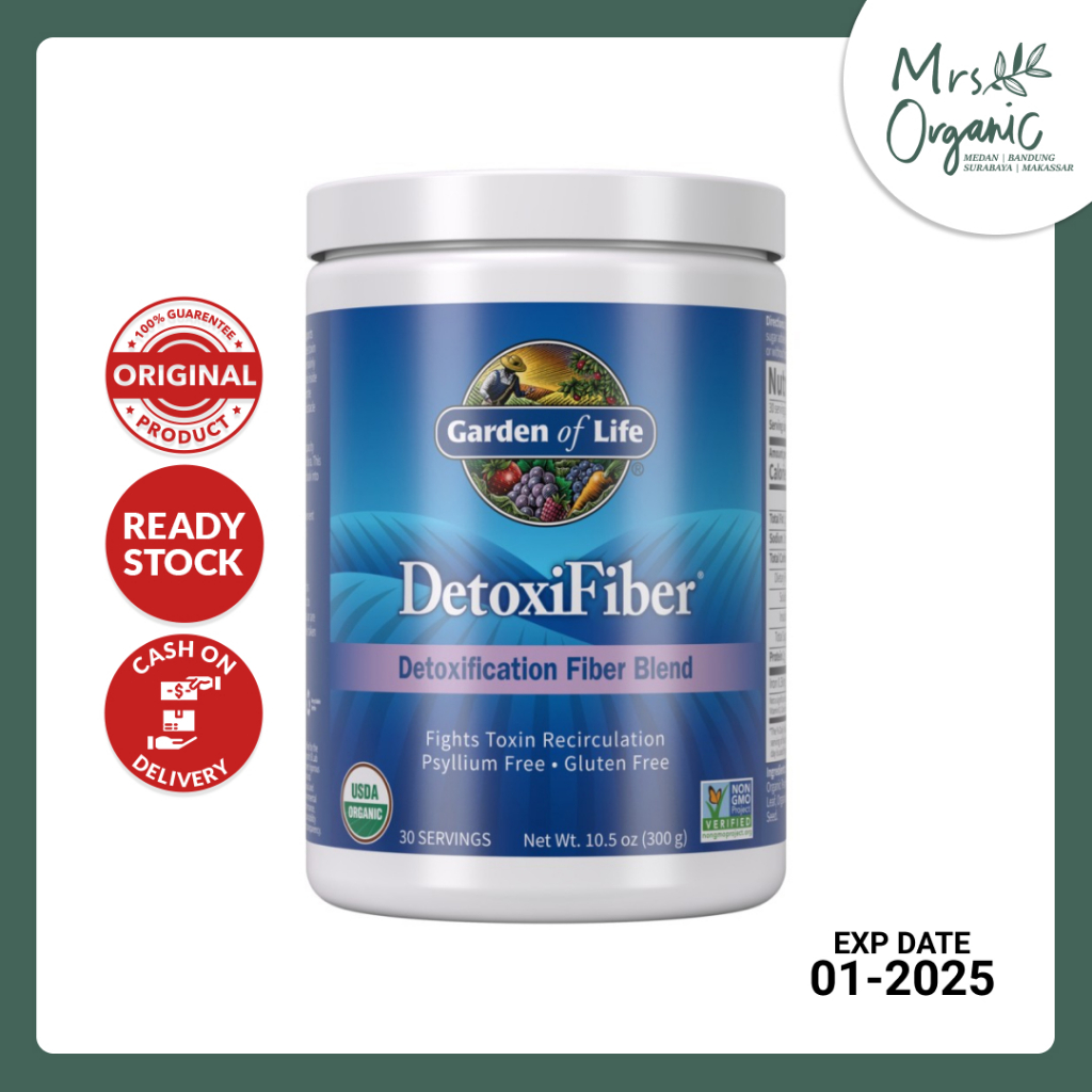 Jual GARDEN OF LIFE Detoxifiber 300g serat detox pencernaan buang