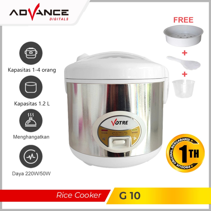 Jual MAGIC COM VOTRE / RICE COOKER VOTRE G10 Kapasitas 1,2 liter Shopee Indonesia