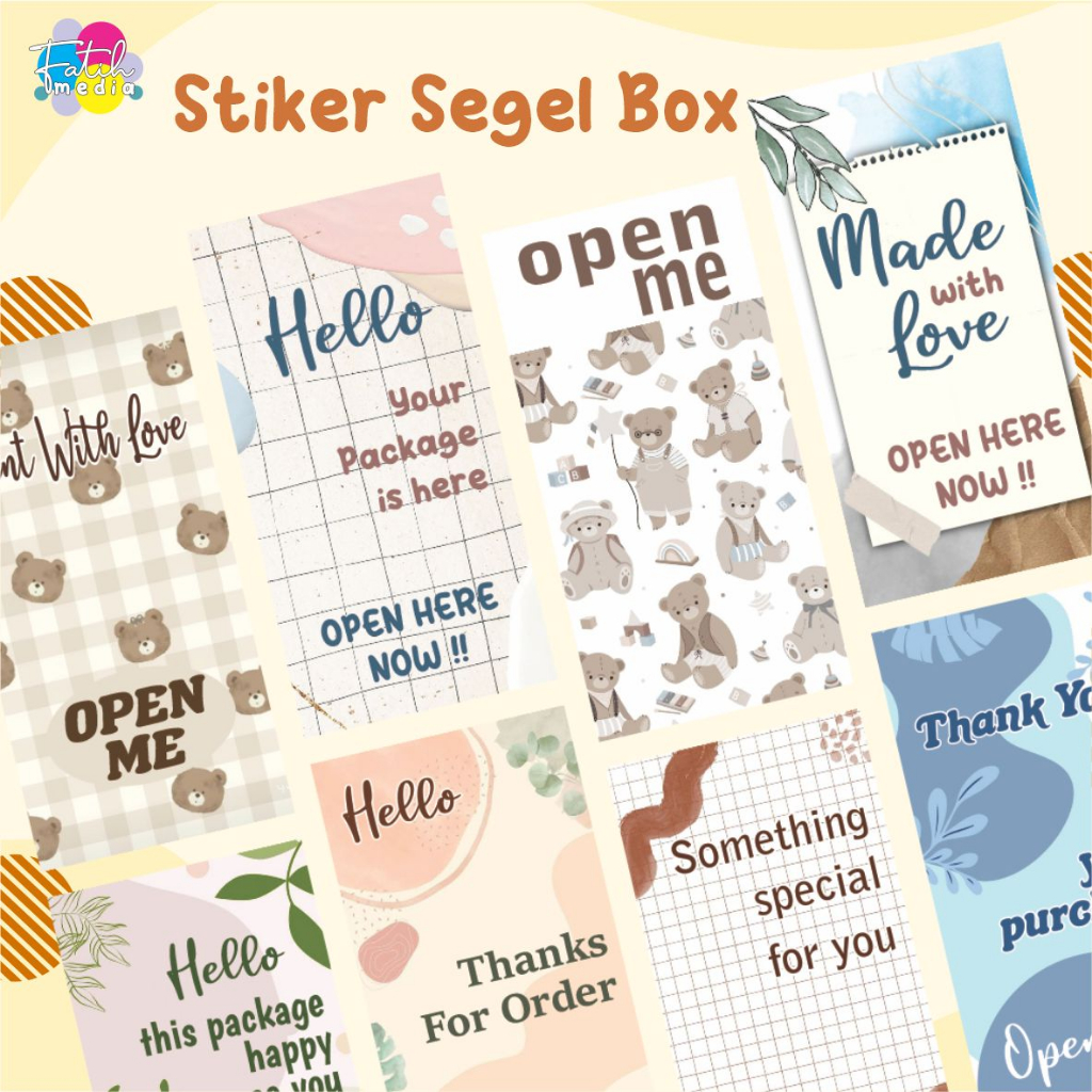 Jual Stiker Segel Box Stiker Open Me Stiker Hampers Sticker Open Here Sticker Shopee Indonesia