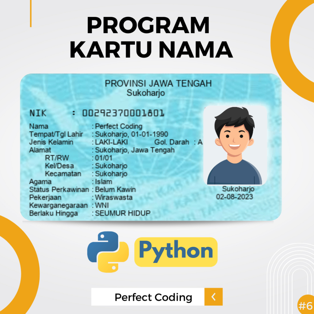 Jual Source Code Kartu Nama Menggunakan Bahasa Pemrograman Python Image ...