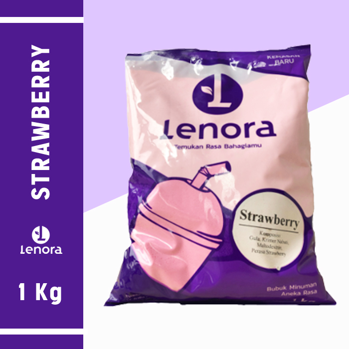 Jual LENORA Bubuk Minuman Strawberry / Serbuk Minuman / Powder Drink ...