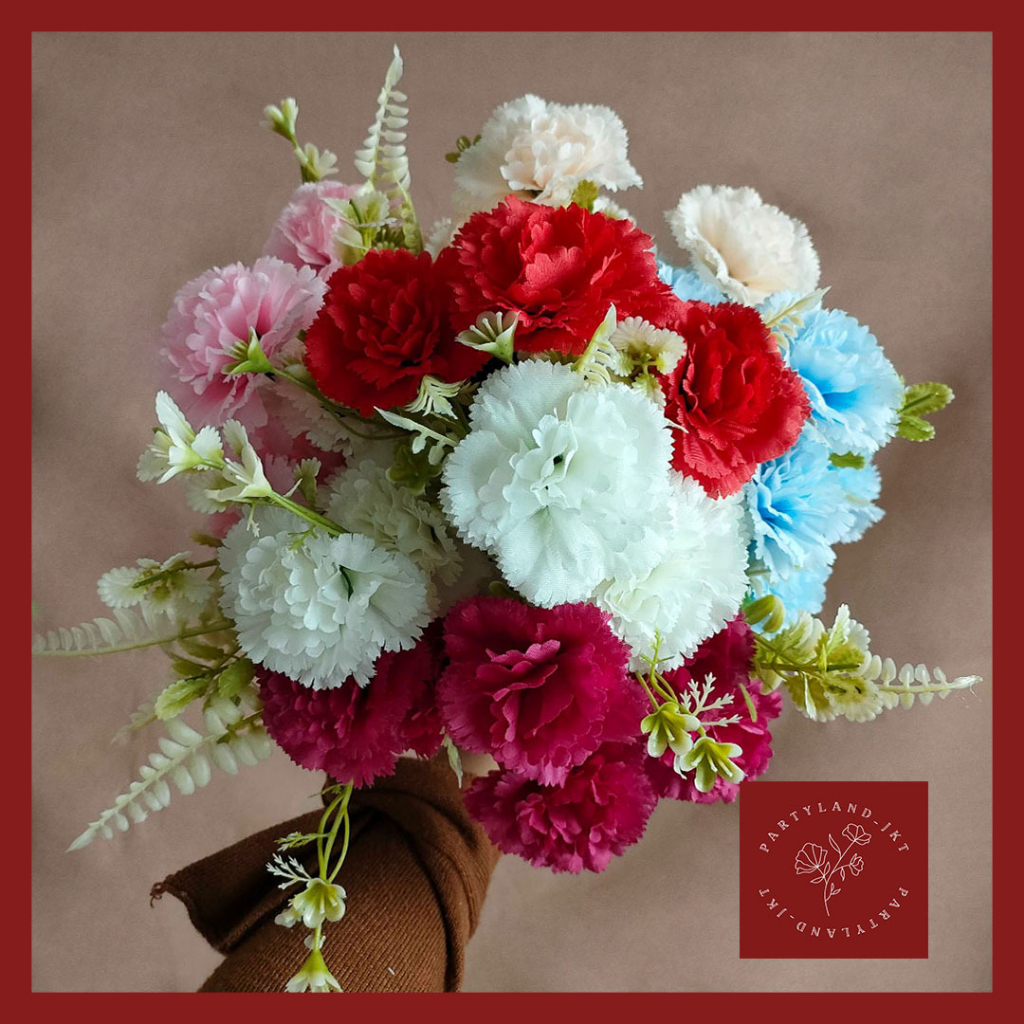 Jual Artificial Spring Dianthus x6 Bunga Carnation Bunga Artificial ...
