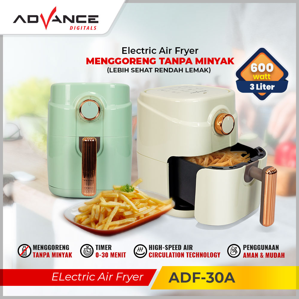 Jual Advance Air Fryer ADF-30A Kapasitas 3Liter Daya 600 Watt Hemat ...