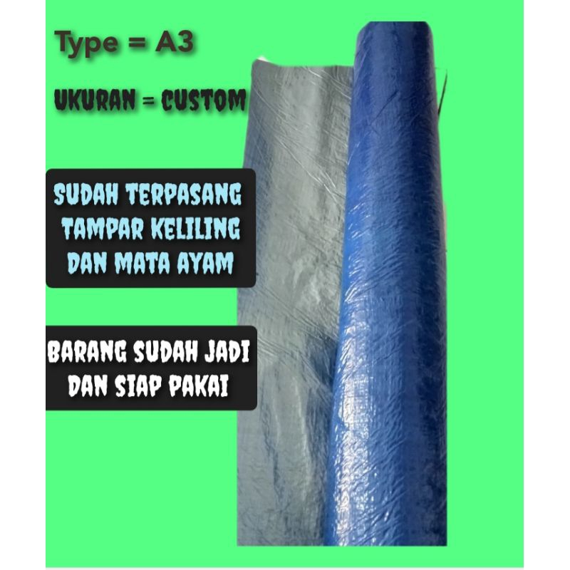 Jual terpal plastik A3 ukuran bebas/custom ( harga per meter ) | Shopee ...
