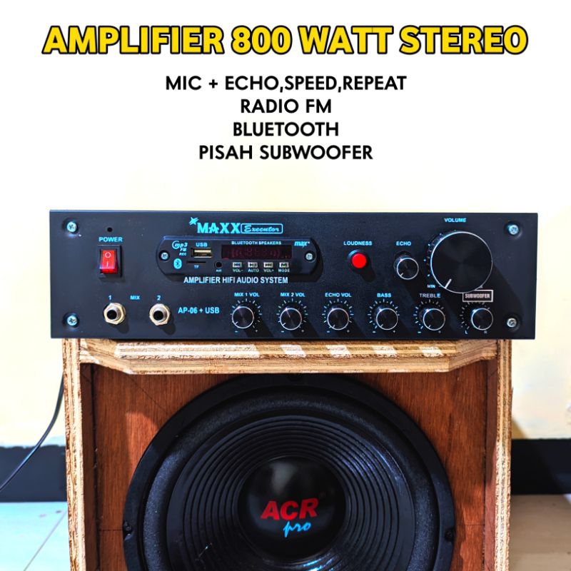 Jual Power Amplifier Rakitan 800 Watt Stereo Subwoofer | Shopee Indonesia