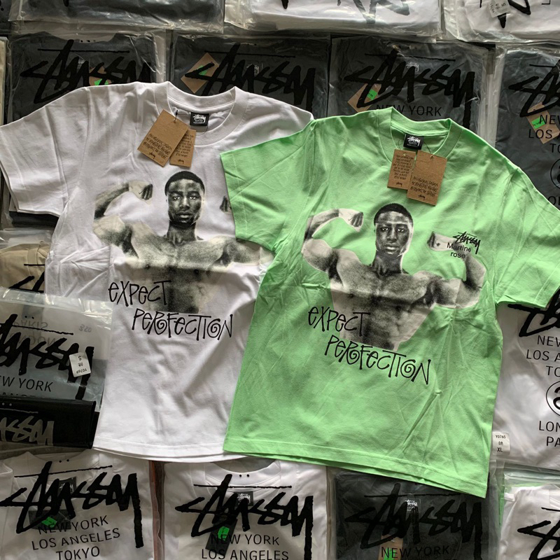 ★関税込★STUSSY & MARTINE ROSE COLLAGE PIGMENT DYED TEE★ Stussy X Martine Rose Collage Pigment Dyed T Shirt New Releases