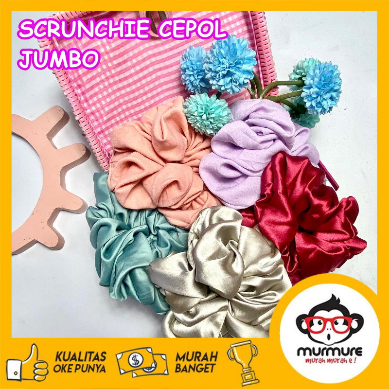 Jual Murmure I Srunchie Ikat Rambut Cepol Hijab Kuncir Rambut Kain Scrunchie Jumbo Shopee 