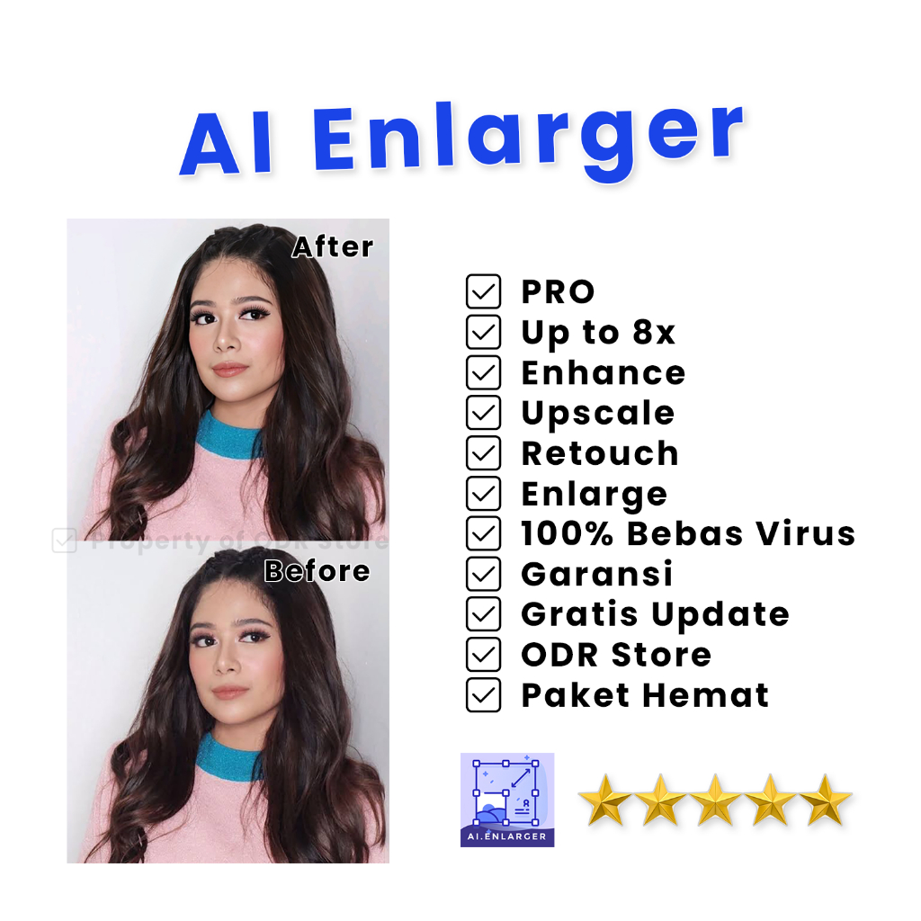 ai enlarger lifetime Enhance Foto Burik dengan AI