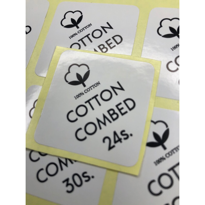 Jual STIKER COTTON COMBED 30S DAN 24S TAG PREMIUM CO 1X DI KIRIM 600PCS ...