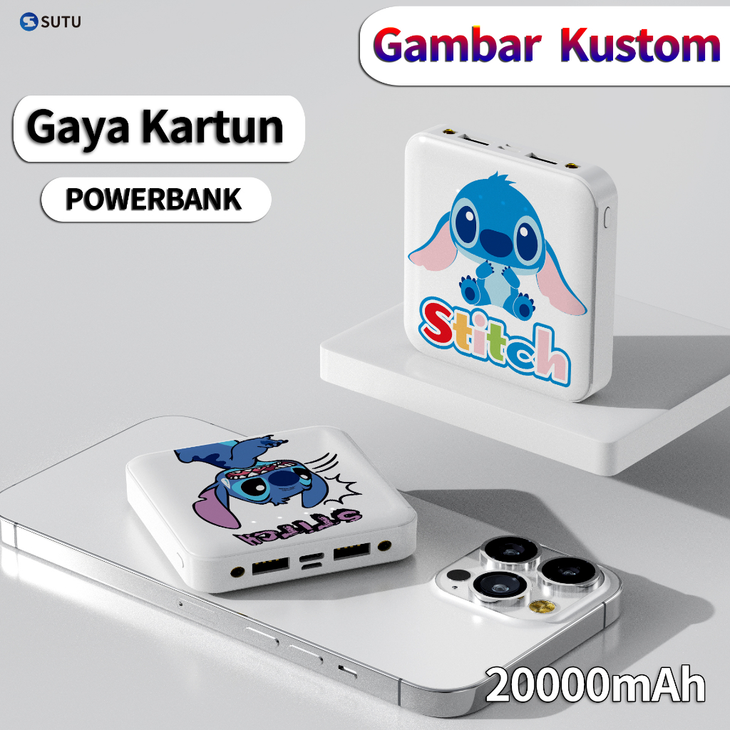 Jual SUTU Custom Powerbank 20000 mAh Dual USB Output Gambar Kustom