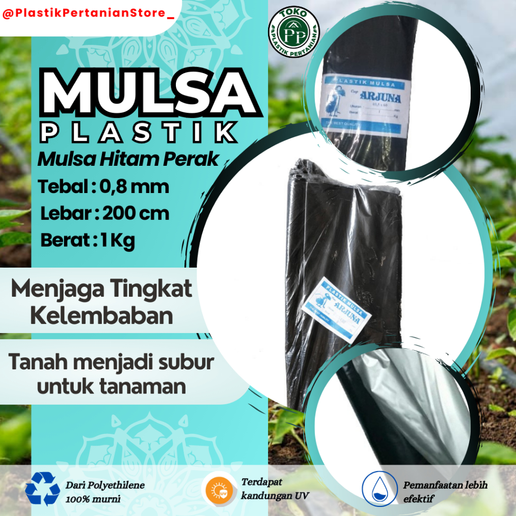 Jual Plastik Mulsa Hitam Perak Tebal 08 Lebar 200 Cm Kemasan 1kg Shopee Indonesia