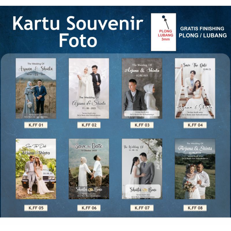 Jual Kartu Souvenir /Kartu Ucapan Full Foto Pernikahan | Shopee Indonesia