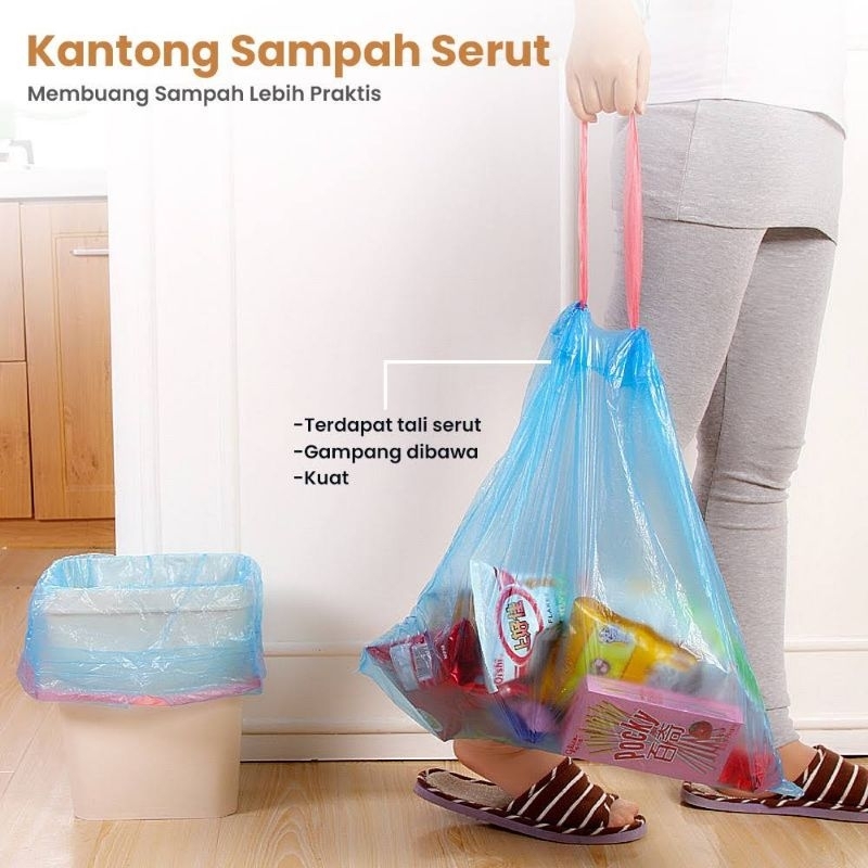 Jual Kantong Plastik Sampah Roll Dengan Tali 45x50cm Isi 15 Lembar Shopee Indonesia 8671