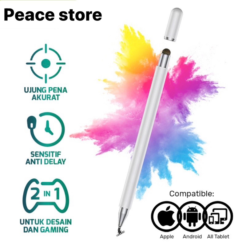 Jual Stylus Pen Universal 2 In 1 Capacitive For Mobile And Tablet Pc