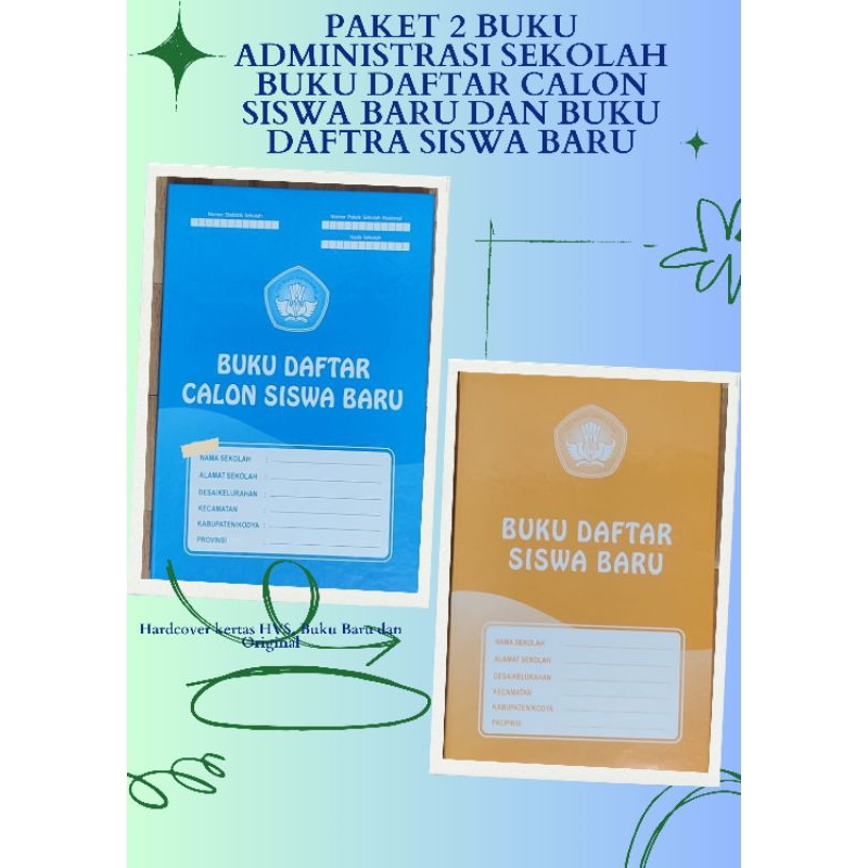 Jual Paket 2 Buku Administrasi Sekolah/Buku Daftar Calob Siswa Baru Dan ...