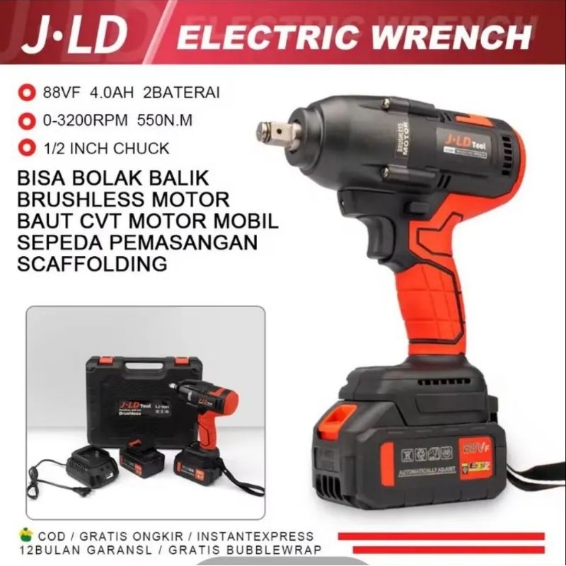 Jual Cod Impact Jld J F Impact Wrench Jld V Nm Mesin Buka Baut