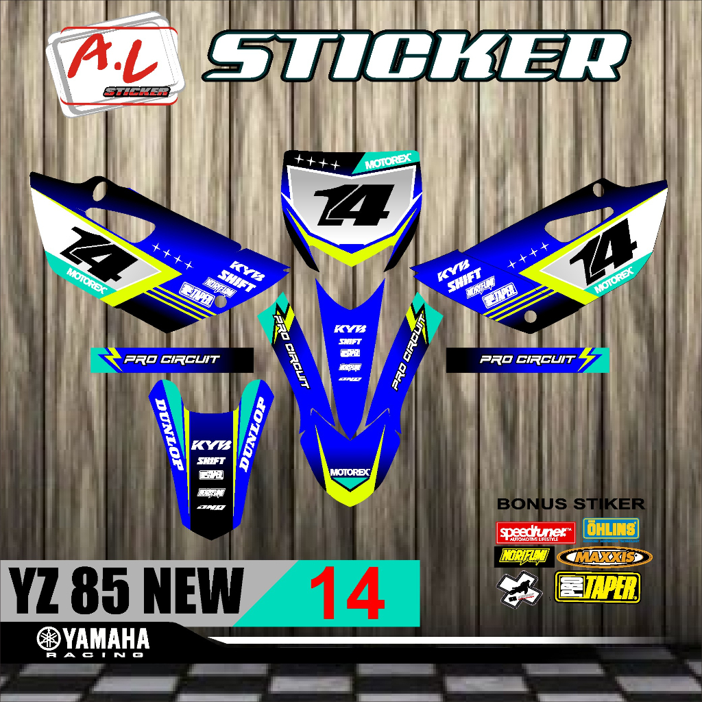 Jual COD Sticker Striping Lis Variasi Trail Bebek Modif YZ NEW 85 semi ...